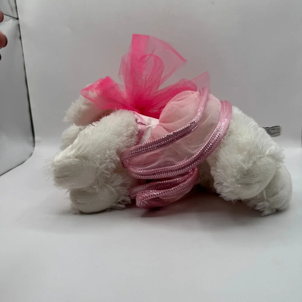 Russ Berrie Skye Plush Dog Kids Small White Pink Ballerina Tutu Stuffed Animal